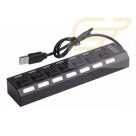 HUB USB 2.0 7 PORTAS COM LED E INTERRUPTOR INDIVIDUAL XTRAD XT2067