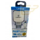 CARREGADOR MICRO 2 USB LEHMOX 4.1 LE-600