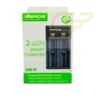 CARREGADOR DE PILHAS 2 SLOTS 2A OU 3A VERDE CDQ-2P