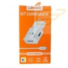 CARREGADOR MICRO USB 3.1A LEHMOX LE-512