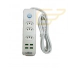 EXTENSAO COM TOMADA 2M 3 ENTRADAS E 4 USB LEHMOX LEY-1609