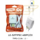 CARREGADOR USB TIPO C LEHMOX LE-521TYPE-C