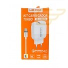 CARREGADOR MICRO USB TURBO 4.0 LEHMOX LE-340MICRO