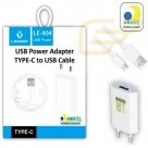 CARREGADOR USB TIPO C POWER ADAPTER LEHMOX LE-404