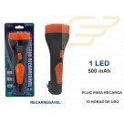 LANTERNA RECARREGAVEL 1W LED INOVA KV-7476