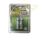 CARTELA COM 2 PILHAS PEQUENAS BR55 RECARREGAVEIS AA 1600mAh