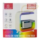 CAIXA DE SOM BLUETOOTH COM CARREGAMENTO POR INDUCAO E LED KAPBOM KA-8222