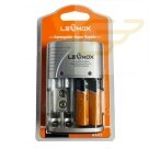 KIT CARREGADOR DE PILHA + 2PILHAS AA RECARREGAVEL 2600MAH LEHMOX LEY-2050